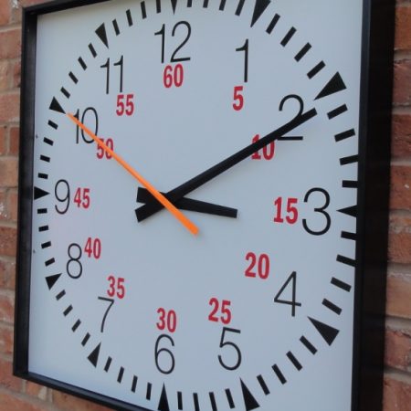 Dual Purpose Clock Cased Square